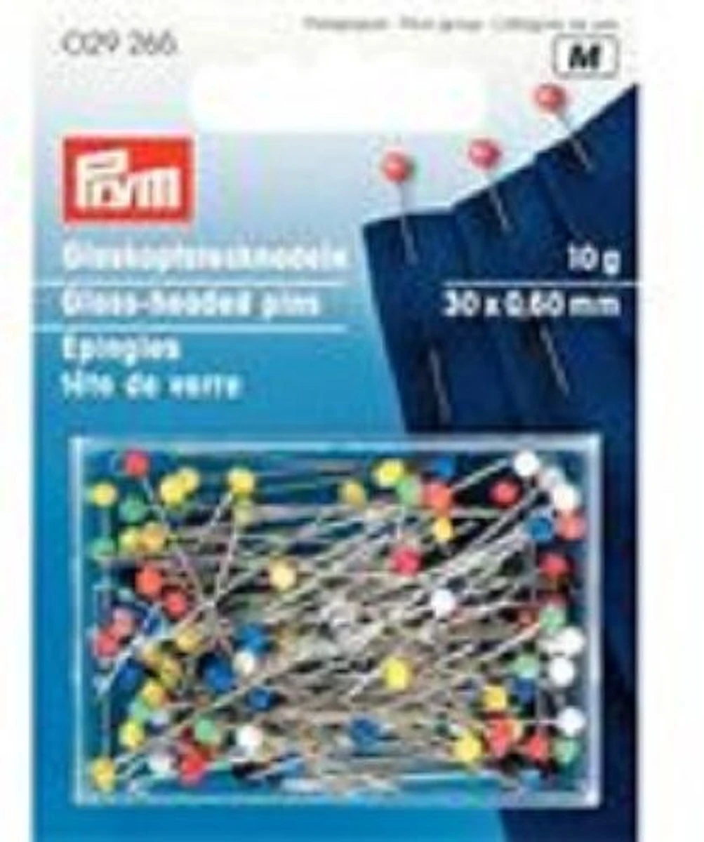 Prym Glaskop-spelden Universeel, 100 Stuks Knopspelden, Multicolor 3 Prym Glaskop-spelden Universeel, 100 Stuks Knopspelden, Multicolor