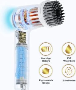 MostEssential Premium Elektrische Schoonmaakborstel 2023 Model – Elektrische Schrobber - Schrobborstel - Poetsmachine – Voor Badkamer Of Keuken - Inclusief 4 Borstelkoppen 18 MostEssential Premium Elektrische Schoonmaakborstel 2023 Model – Elektrische Schrobber - Schrobborstel - Poetsmachine – Voor Badkamer Of Keuken - Inclusief 4 Borstelkoppen -Huishoudelijke Artikelen Winkel 1013x1200 2