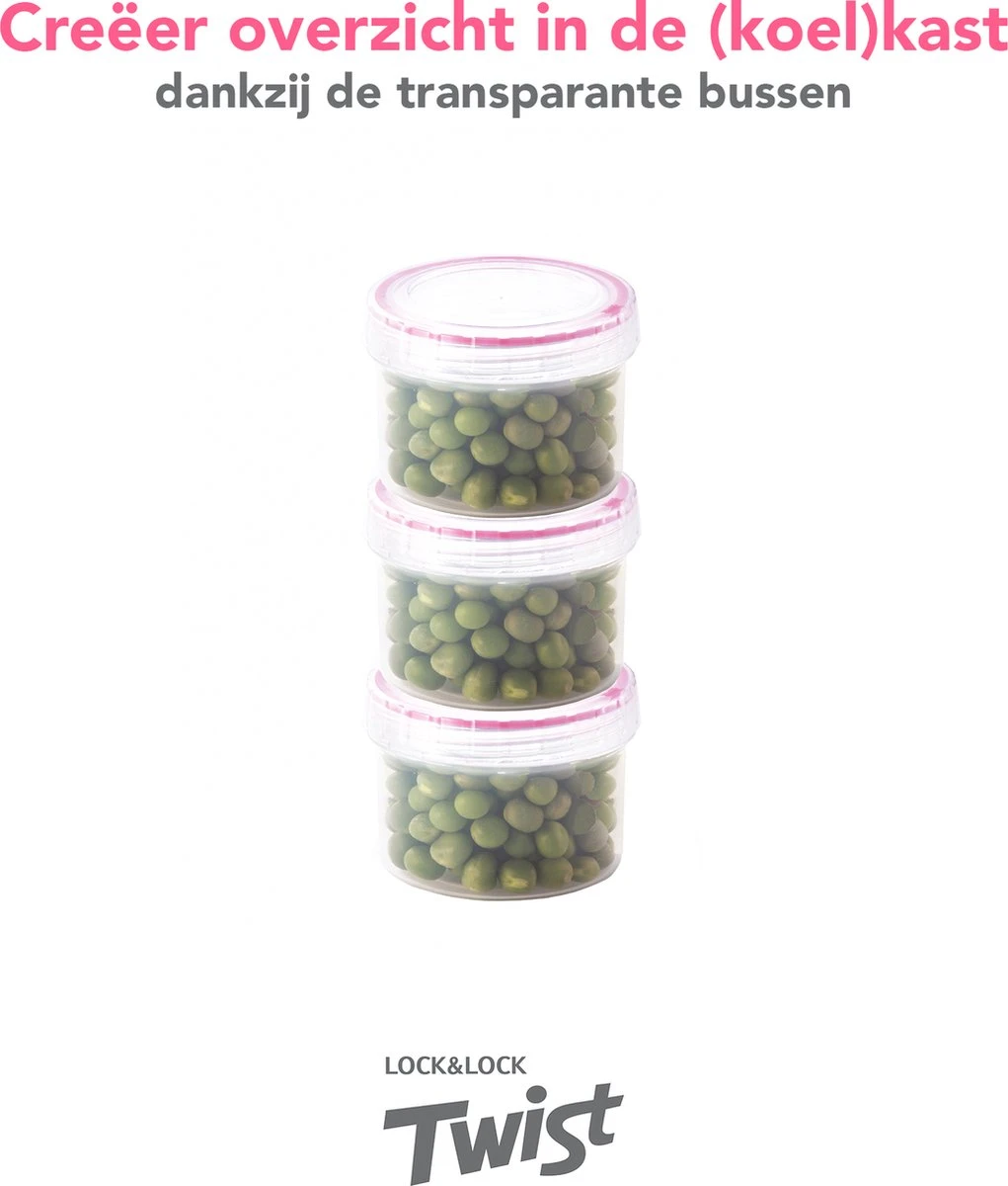 Lock&Lock Voorraadbussen - Vershoudbakjes - Bewaardozen Voedsel - Sausbakjes Met Deksel - Dressing Bakje - Kruidenpotjes - Babyvoeding Bewaarbakjes - 150 Ml - Rond - Luchtdicht - BPA Vrij - Set Van 6 Stuks 5 Lock&Lock Voorraadbussen - Vershoudbakjes - Bewaardozen Voedsel - Sausbakjes Met Deksel - Dressing Bakje - Kruidenpotjes - Babyvoeding Bewaarbakjes - 150 Ml - Rond - Luchtdicht - BPA Vrij - Set Van 6 Stuks - Afbeelding 3