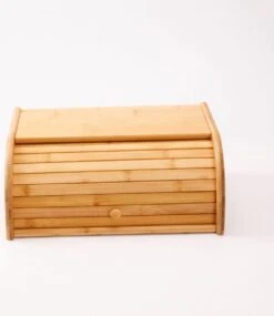 Merkloos Decopatent® Broodtrommel Met Rolluik - Bamboe Houten Brooddoos Met Schuifdeksel - Broodtrommel - Brood Bewaren En Vers Houden -Huishoudelijke Artikelen Winkel 1041x1200 6