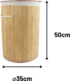 Orange85 Wasmand - Met Deksel - Rond Bamboe - 48 Liter - Bruin - 35x50 Cm - Wasmanden -Huishoudelijke Artikelen Winkel 1041x1200 7