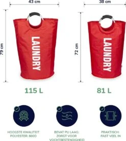 Wonair® Wasmand – Waszak – Wassorteerder - Opvouwbaar – Rood – 81L 15 Wonair® Wasmand – Waszak – Wassorteerder - Opvouwbaar – Rood – 81L -Huishoudelijke Artikelen Winkel 1075x1200 2