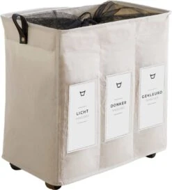 Wasmand 3 Vakken - Hotel Wassorteerder - NL Opdruk & Wielen - Opvouwbaar - Hotel - 100 Liter -Huishoudelijke Artikelen Winkel 1086x1200 3