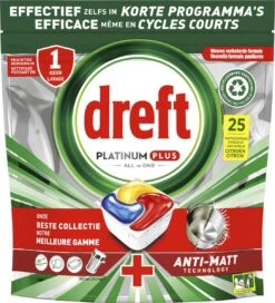 Dreft Platinum Plus All In One - Vaatwastabletten - Citroen - Voordeelverpakking 5 X 25 Stuks -Huishoudelijke Artikelen Winkel 1089x1200 2
