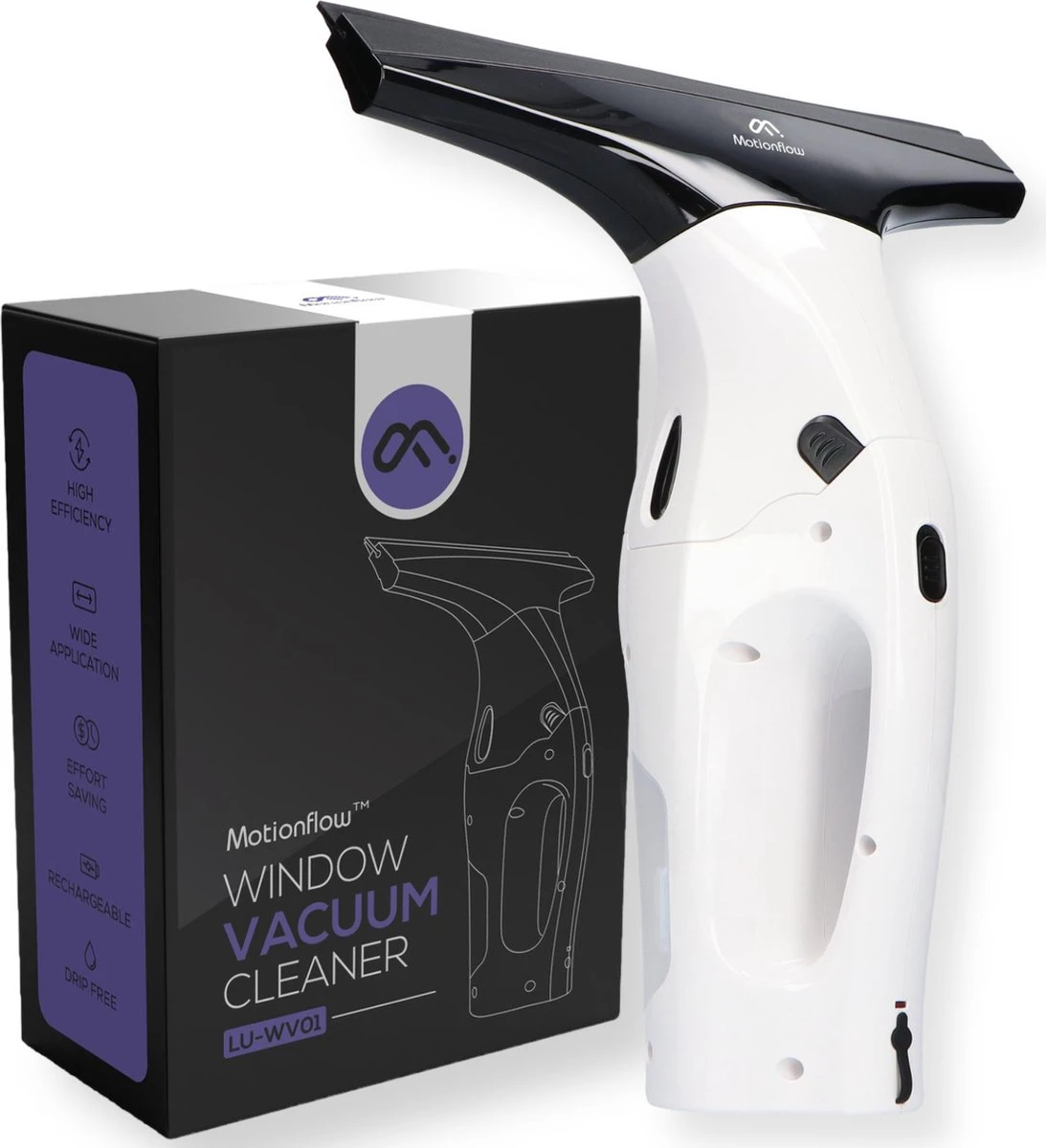 Motionflow Vacuüm Raamwisser - Elektrische Ruitenreiniger Met Inwasser - Oplaadbaar 11 Motionflow Vacuüm Raamwisser - Elektrische Ruitenreiniger Met Inwasser - Oplaadbaar - Afbeelding 9