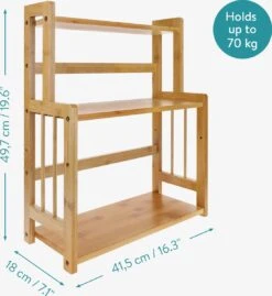 Navaris Keukenrek Met 3 Planken - Verstelbaar Kruidenrek Van Bamboe - Staand - Stevige Constructie - Natuurlijk Bamboehout - Waterafstotend 16 Navaris Keukenrek Met 3 Planken - Verstelbaar Kruidenrek Van Bamboe - Staand - Stevige Constructie - Natuurlijk Bamboehout - Waterafstotend -Huishoudelijke Artikelen Winkel 1102x1200 1