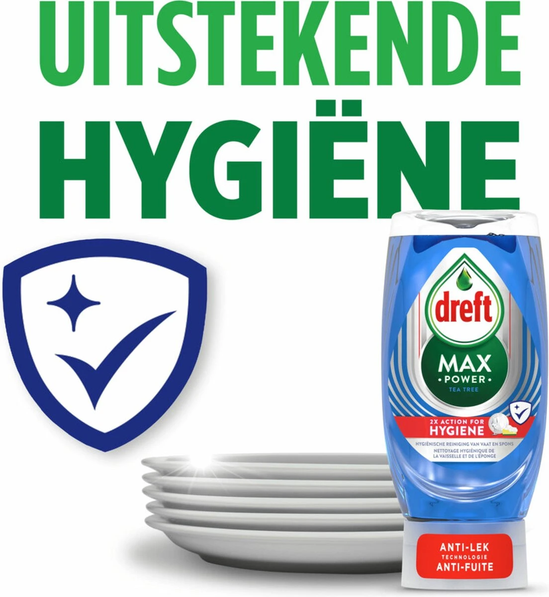 8x Dreft Max Power Afwasmiddel Extra Hygiëne 370 Ml 5 8x Dreft Max Power Afwasmiddel Extra Hygiëne 370 Ml - Afbeelding 3