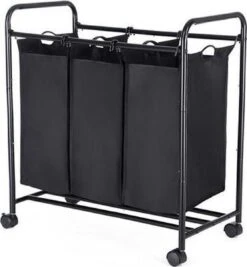 Songmics Wassorteerder – Wasmand – Wasbox – Waswagen – Was Sorteren - Wascollector – Zwart -Huishoudelijke Artikelen Winkel 1111x1200 2