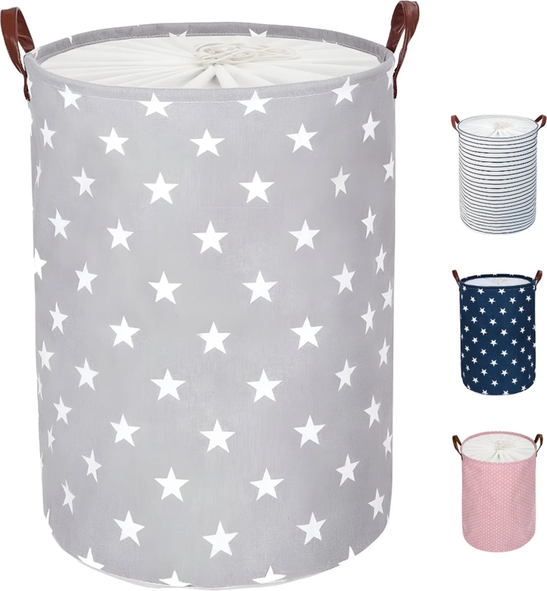 MAESON Wasmand Met Deksel - Opvouwbaar - Waterdicht - 72 L - Opbergmand Kinderkamer - Grijs 3 MAESON Wasmand Met Deksel - Opvouwbaar - Waterdicht - 72 L - Opbergmand Kinderkamer - Grijs