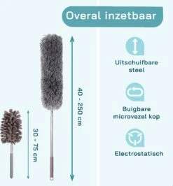 ForDig 7-Delige Plumeau Set - Duster Met Telescoopsteel Uitschuifbaar Tot 250 Cm - Inclusief Ragebol / Voegenborstel / Microvezel Doek / Chenille Borstel - Wasbaar - 360 Graden Draaibaar 18 ForDig 7-Delige Plumeau Set - Duster Met Telescoopsteel Uitschuifbaar Tot 250 Cm - Inclusief Ragebol / Voegenborstel / Microvezel Doek / Chenille Borstel - Wasbaar - 360 Graden Draaibaar -Huishoudelijke Artikelen Winkel 1113x1200 8