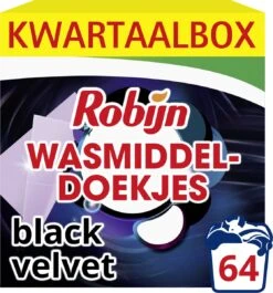 Robijn Classics Black Velvet Wasmiddeldoekjes - 4 X 16 Wasstrips - Voordeelverpakking -Huishoudelijke Artikelen Winkel 1117x1200