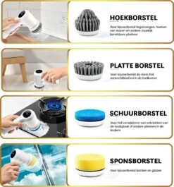 MostEssential Premium Elektrische Schoonmaakborstel 2023 Model – Elektrische Schrobber - Schrobborstel - Poetsmachine – Voor Badkamer Of Keuken - Inclusief 4 Borstelkoppen 15 MostEssential Premium Elektrische Schoonmaakborstel 2023 Model – Elektrische Schrobber - Schrobborstel - Poetsmachine – Voor Badkamer Of Keuken - Inclusief 4 Borstelkoppen -Huishoudelijke Artikelen Winkel 1117x1200 5