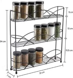 Zindoo - Kruidenrek - Standaard - 3-laags - Ophangbaar - 18 Kruiden Potjes - Anti-slip Pootjes - Spice Rack - Specerijenrek - Keukenorganizer - Keukenaccessoires 10 Zindoo - Kruidenrek - Standaard - 3-laags - Ophangbaar - 18 Kruiden Potjes - Anti-slip Pootjes - Spice Rack - Specerijenrek - Keukenorganizer - Keukenaccessoires -Huishoudelijke Artikelen Winkel 1120x1200 2