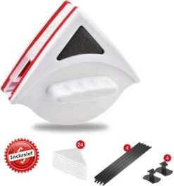 Merkloos Magnetische Raamwisser - Ruitenreiniger - Inclusief 24 Sponsjes + 4 Wissers + 4 Buttons -Huishoudelijke Artikelen Winkel 1124x1200 3