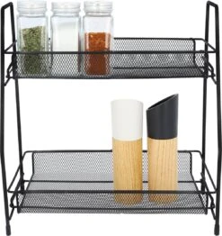 QUVIO Kruidenrekken Staal - Kruidenrek Staand - Kruidenrekken Zwart - Opbergrek - Opbergrekken Breedte Van 25 Tot 50 Cm - Opbergrek Zwart - Keukenrek - Keukenrek Staand 2 Laags - Zwart - Metaal 8 QUVIO Kruidenrekken Staal - Kruidenrek Staand - Kruidenrekken Zwart - Opbergrek - Opbergrekken Breedte Van 25 Tot 50 Cm - Opbergrek Zwart - Keukenrek - Keukenrek Staand 2 Laags - Zwart - Metaal -Huishoudelijke Artikelen Winkel 1132x1200