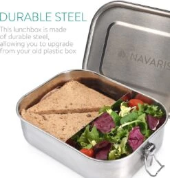 Navaris RVS Broodtrommel Met Verdeler - Meal Prep Bakje - Vershouddoos - Lunchbox - 17 X 13 X 6 Cm - Inhoud 0,8 Liter - Vaatwasbestendig 12 Navaris RVS Broodtrommel Met Verdeler - Meal Prep Bakje - Vershouddoos - Lunchbox - 17 X 13 X 6 Cm - Inhoud 0,8 Liter - Vaatwasbestendig -Huishoudelijke Artikelen Winkel 1146x1200 1
