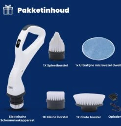 B-care Elektrische Schoonmaakborstel - 4 Opzetstukken - Wasborstel - Poetsmachine - Schrobborstel - Handborstel - Werkborstel - Schrobber - Boorborstel - Schoonmaakmiddelen - Reinigingsborstel -Huishoudelijke Artikelen Winkel 1160x1200 2