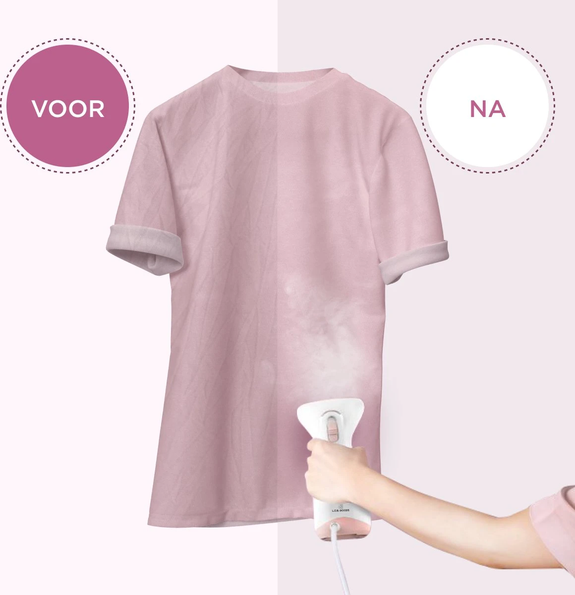 Luxe Kledingstomer - Handstomer - Handstoomreiniger - Stoomstrijkijzer - Stomer Kleding - Voor Op Reis - Roze 8 Luxe Kledingstomer - Handstomer - Handstoomreiniger - Stoomstrijkijzer - Stomer Kleding - Voor Op Reis - Roze - Afbeelding 6