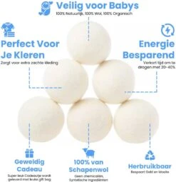 DRYQUICK Drogerballen- Wasbollen- Duurzaam Schapenwol - Herbruikbaar- 6 XL Wasballen Wit 15 DRYQUICK Drogerballen- Wasbollen- Duurzaam Schapenwol - Herbruikbaar- 6 XL Wasballen Wit -Huishoudelijke Artikelen Winkel 1162x1200