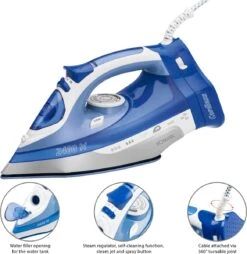 Bomann DB 6006 CB - Stoomstrijkijzer - Draadloos - 2400W - Blauw/Wit 25 Bomann DB 6006 CB - Stoomstrijkijzer - Draadloos - 2400W - Blauw/Wit -Huishoudelijke Artikelen Winkel 1166x1200 1