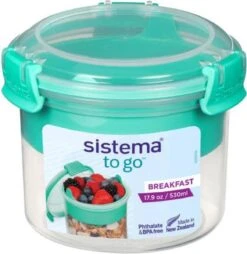 Sistema To Go Ontbijtkom Met Compartiment - 530ml - Groen
