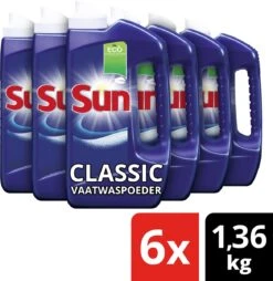 SUN® Sun Classic Normaal Vaatwaspoeder - 6 X 80 Wasbeurten - Voordeelverpakking 12 SUN® Sun Classic Normaal Vaatwaspoeder - 6 X 80 Wasbeurten - Voordeelverpakking -Huishoudelijke Artikelen Winkel 1169x1200 3