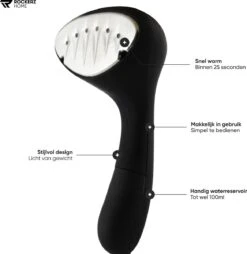 Kledingstomer - Handstomer - Stoomreiniger - Stomer - Luxe Uitvoering - Krachtig En Stijlvol - Inclusief Maatbeker - Snel Opgewarmd (25 Sec) - Geschenkverpakking- 1500W - Merk: Rockerz Home - Kleur: Zwart 18 Kledingstomer - Handstomer - Stoomreiniger - Stomer - Luxe Uitvoering - Krachtig En Stijlvol - Inclusief Maatbeker - Snel Opgewarmd (25 Sec) - Geschenkverpakking- 1500W - Merk: Rockerz Home - Kleur: Zwart -Huishoudelijke Artikelen Winkel 1169x1200 6