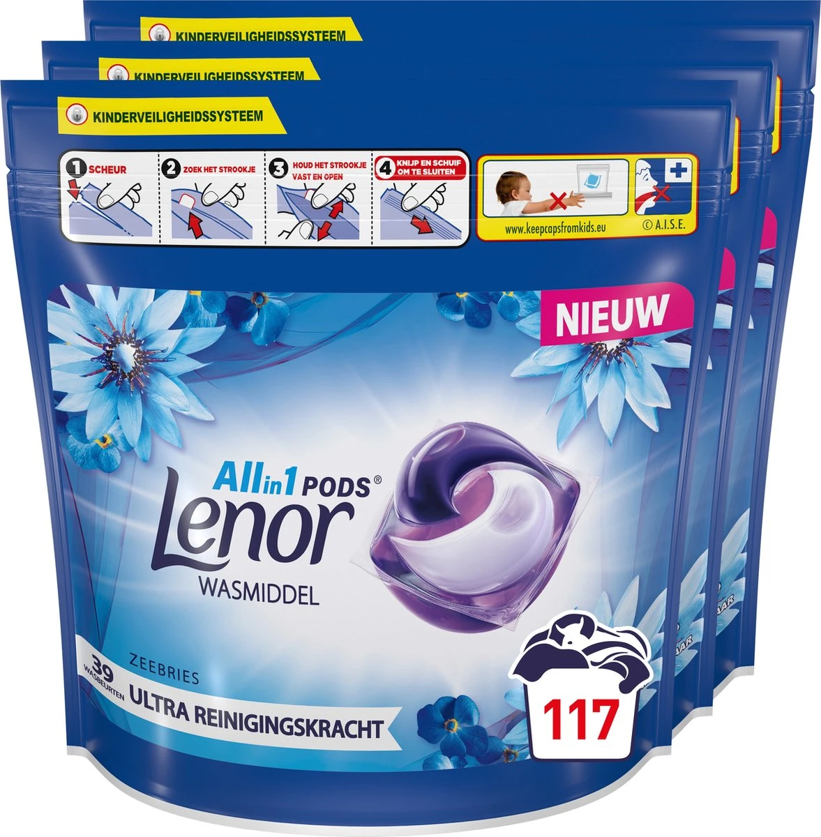 Lenor All In 1 Wasmiddel Pods - Voordeelverpakking 3 X 39 Wasbeurten 4 Lenor All In 1 Wasmiddel Pods - Voordeelverpakking 3 X 39 Wasbeurten - Afbeelding 2