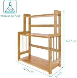 Navaris Keukenrek Met 3 Planken - Verstelbaar Kruidenrek Van Bamboe - Staand - Stevige Constructie - Natuurlijk Bamboehout - Waterafstotend 14 Navaris Keukenrek Met 3 Planken - Verstelbaar Kruidenrek Van Bamboe - Staand - Stevige Constructie - Natuurlijk Bamboehout - Waterafstotend -Huishoudelijke Artikelen Winkel 1184x1200 1