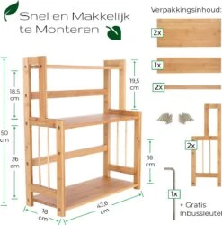 Cellavi Duurzaam Kruidenrek Staand Van Bamboe - Keukenrek Verstelbaar - Keuken Accessoires - Stevige Constructie - Multifunctioneel En Waterafstotend 17 Cellavi Duurzaam Kruidenrek Staand Van Bamboe - Keukenrek Verstelbaar - Keuken Accessoires - Stevige Constructie - Multifunctioneel En Waterafstotend -Huishoudelijke Artikelen Winkel 1185x1200 5