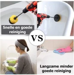 ESSIBLE Schrobborstel - Polypropyleen - Borstel Boormachine - Schrobborstel - Schuurborstel - Automatische Reiniging - 3 Delige Borstelset Voor Boormachine -Huishoudelijke Artikelen Winkel 1185x1200 6