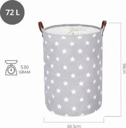 MAESON Wasmand Met Deksel - Opvouwbaar - Waterdicht - 72 L - Opbergmand Kinderkamer - Grijs 9 MAESON Wasmand Met Deksel - Opvouwbaar - Waterdicht - 72 L - Opbergmand Kinderkamer - Grijs -Huishoudelijke Artikelen Winkel 1187x1200 6