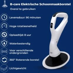 B-care Elektrische Schoonmaakborstel - 4 Opzetstukken - Wasborstel - Poetsmachine - Schrobborstel - Handborstel - Werkborstel - Schrobber - Boorborstel - Schoonmaakmiddelen - Reinigingsborstel -Huishoudelijke Artikelen Winkel 1196x1200 11