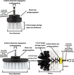 Kibani 3 Delige Borstelset Voor Boormachine - Wit - Voor Wielen, Tapijt En Bekleding - Schrobborstel – Boorborstel – Schuurborstel - Borstel Boormachine – Schoonmaakborstel – Reinigingsborstel – Tapijtreiniger - Borstelset 13 Kibani 3 Delige Borstelset Voor Boormachine - Wit - Voor Wielen, Tapijt En Bekleding - Schrobborstel – Boorborstel – Schuurborstel - Borstel Boormachine – Schoonmaakborstel – Reinigingsborstel – Tapijtreiniger - Borstelset -Huishoudelijke Artikelen Winkel 1197x1200 14