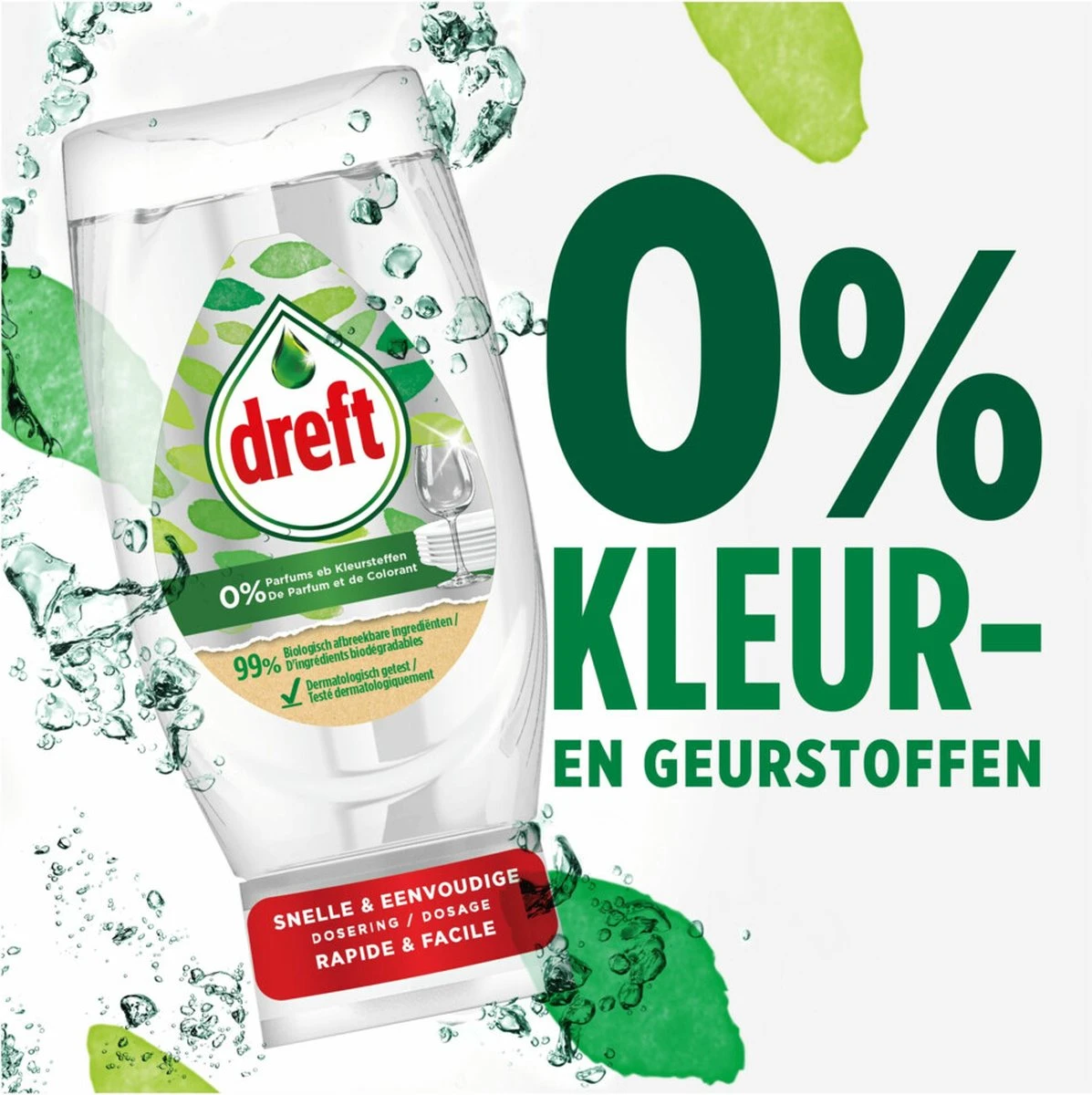 Dreft Afwasmiddel Pure & Clean - 8 X 370 Ml - Voordeelverpakking 4 Dreft Afwasmiddel Pure & Clean - 8 X 370 Ml - Voordeelverpakking - Afbeelding 2