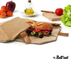 Roll'Eat Boc'n'Roll Foodwrap - Nature Brown 6 Roll'Eat Boc'n'Roll Foodwrap - Nature Brown -Huishoudelijke Artikelen Winkel 1200x1002