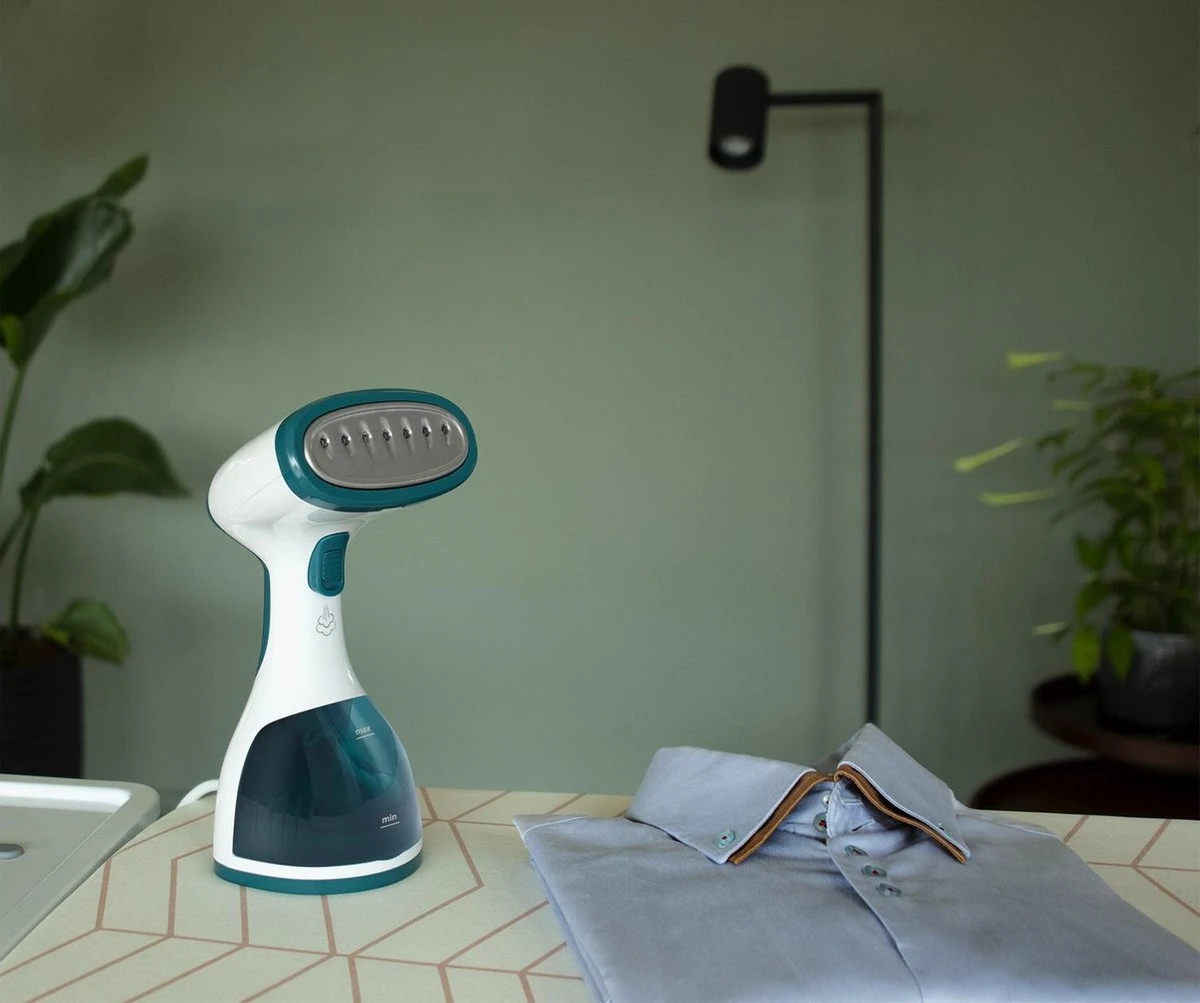 Tomado TSH1201W - Kledingstomer - 1200 Watt - RVS Zool - Wit/turquoise 9 Tomado TSH1201W - Kledingstomer - 1200 Watt - RVS Zool - Wit/turquoise - Afbeelding 7