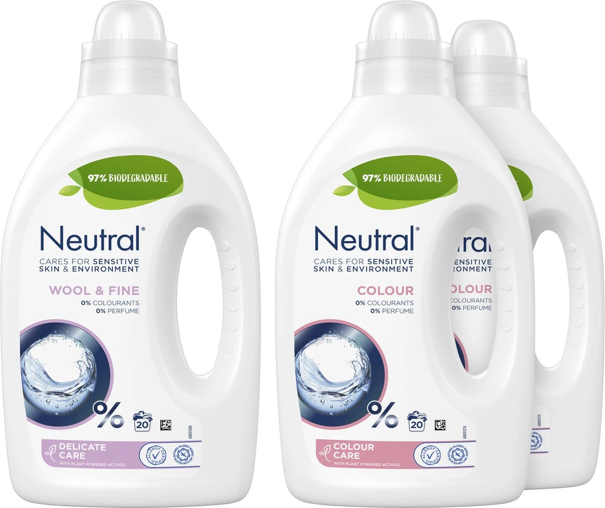 Neutral Vlb Wasmiddel 1L 2x Kleur En 1x Fijne Was 3 Neutral Vlb Wasmiddel 1L 2x Kleur En 1x Fijne Was