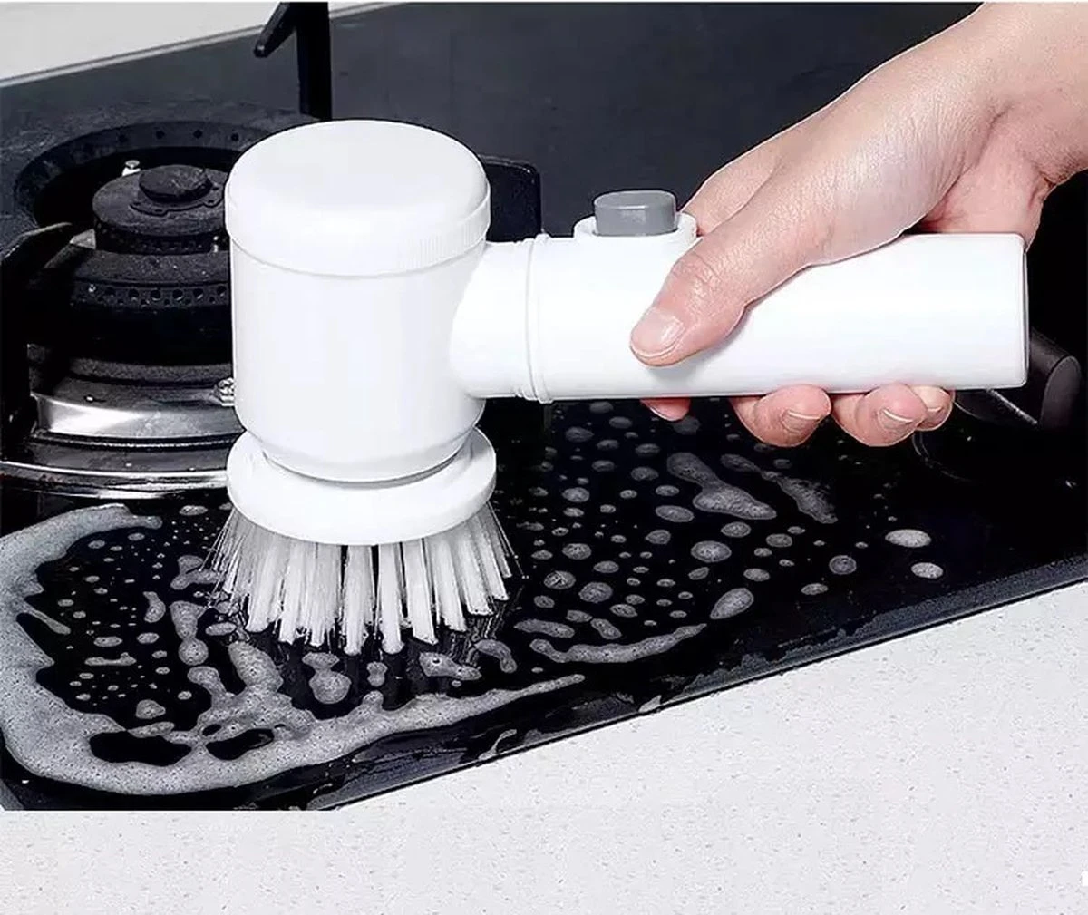 Apeiron Elektrische Schoonmaakborstel - Poetsmachine - Poliermachine - Schrobborstel - Handborstel - Werkborstel - Schrobber - Boorborstel - Wasborstel - Schoonmaakmiddelen - Reinigingsborstel - 3 Opzetstukken 18 Apeiron Elektrische Schoonmaakborstel - Poetsmachine - Poliermachine - Schrobborstel - Handborstel - Werkborstel - Schrobber - Boorborstel - Wasborstel - Schoonmaakmiddelen - Reinigingsborstel - 3 Opzetstukken - Afbeelding 16