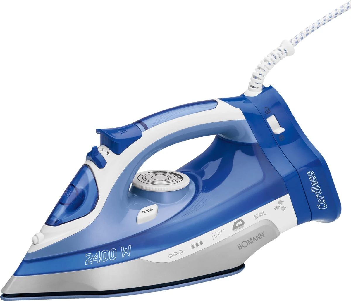 Bomann DB 6006 CB - Stoomstrijkijzer - Draadloos - 2400W - Blauw/Wit 17 Bomann DB 6006 CB - Stoomstrijkijzer - Draadloos - 2400W - Blauw/Wit - Afbeelding 15