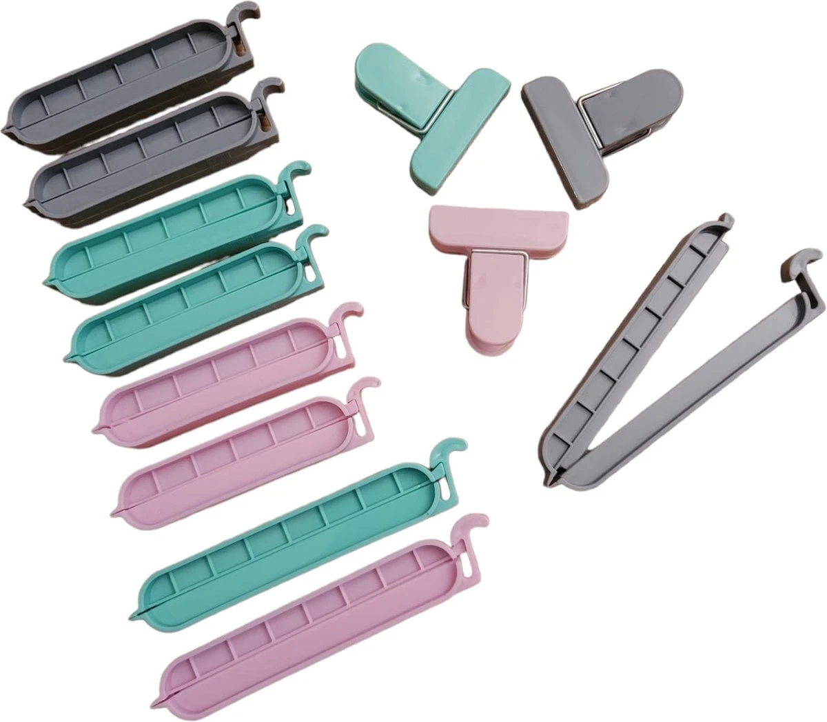 Vershoudclips - Zakafsluiter - Vershoudknijpers - Sluitclips - 12 Stuks - ODaani 3 Vershoudclips - Zakafsluiter - Vershoudknijpers - Sluitclips - 12 Stuks - ODaani