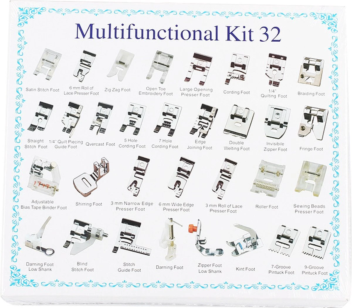 Merkloos Naaivoetjes Set - Naaimachine Voetjes - Naaivoetjes Singer - Naaivoetjes Brother - Naaivoet - Universeel - 32 Delig 4 Merkloos Naaivoetjes Set - Naaimachine Voetjes - Naaivoetjes Singer - Naaivoetjes Brother - Naaivoet - Universeel - 32 Delig - Afbeelding 2
