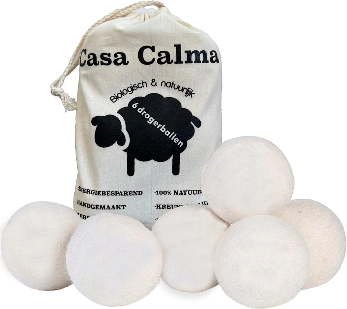 Casa Calma Drogerballen (6 Stuks) - Inclusief Opbergzakje - 100% Natuurlijk Schapenwol - Droger Ballen - Zero Waste Wasverzachter Bollen - Energiebesparend Drogen Met Droogbollen - Dryer Balls - Diervriendelijk & Milieuvriendelijk - Energie Besparen 3 Casa Calma Drogerballen (6 Stuks) - Inclusief Opbergzakje - 100% Natuurlijk Schapenwol - Droger Ballen - Zero Waste Wasverzachter Bollen - Energiebesparend Drogen Met Droogbollen - Dryer Balls - Diervriendelijk & Milieuvriendelijk - Energie Besparen