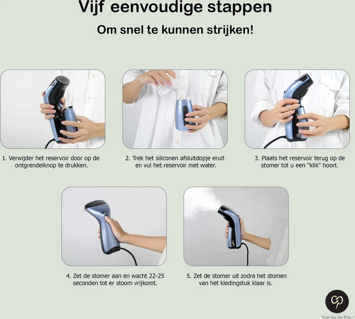 Carefree Kledingstomer - Handstomer - Stomer Kleding - Stoomstrijkijzer - Kleding Stomer - Blauw - Sinterklaas- 6 Carefree Kledingstomer - Handstomer - Stomer Kleding - Stoomstrijkijzer - Kleding Stomer - Blauw - Sinterklaas- - Afbeelding 4