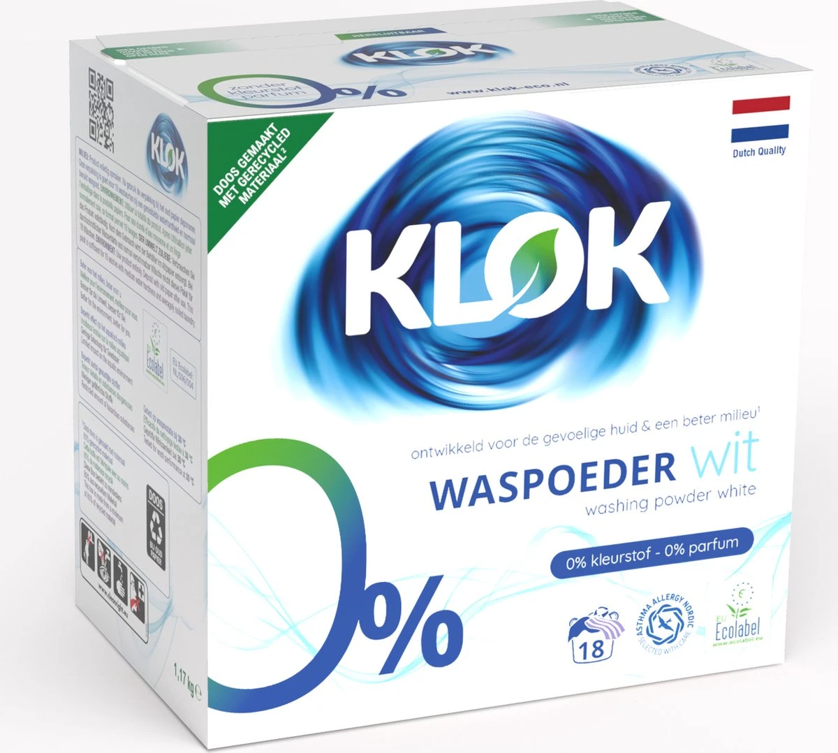 Klok Waspoeder Eco Wit 1,17 Kg 5 Klok Waspoeder Eco Wit 1,17 Kg - Afbeelding 3