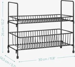 Navaris Stalen Kruidenrekje 2 Etages - Kruidenrek Staand - Rek Voor Kruidenpotjes En Glaasjes - Multifunctionele Organizer Voor Keuken En Badkamer -Huishoudelijke Artikelen Winkel 1200x1084 2