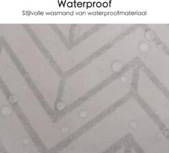 Merkloos Wasmand - Opbergzak - 60L - Waterproof - Zwart/wit -Huishoudelijke Artikelen Winkel 1200x1086 3