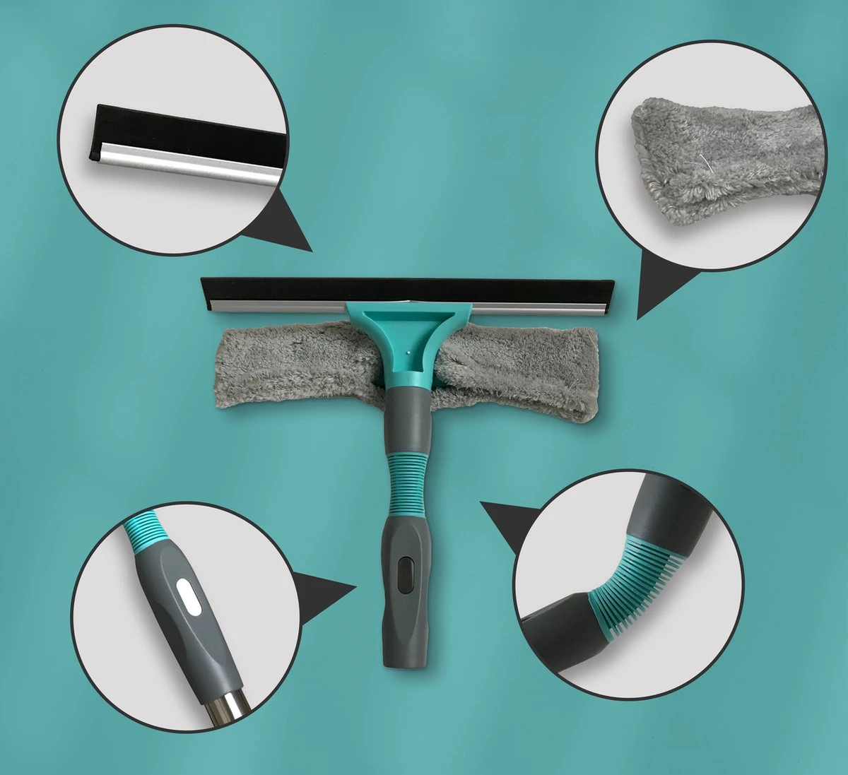 Whipex Sweeper Raamwisser Met Telescoopsteel - 160cm Ruitenreiniger Ramenwasser 7 Whipex Sweeper Raamwisser Met Telescoopsteel - 160cm Ruitenreiniger Ramenwasser - Afbeelding 5