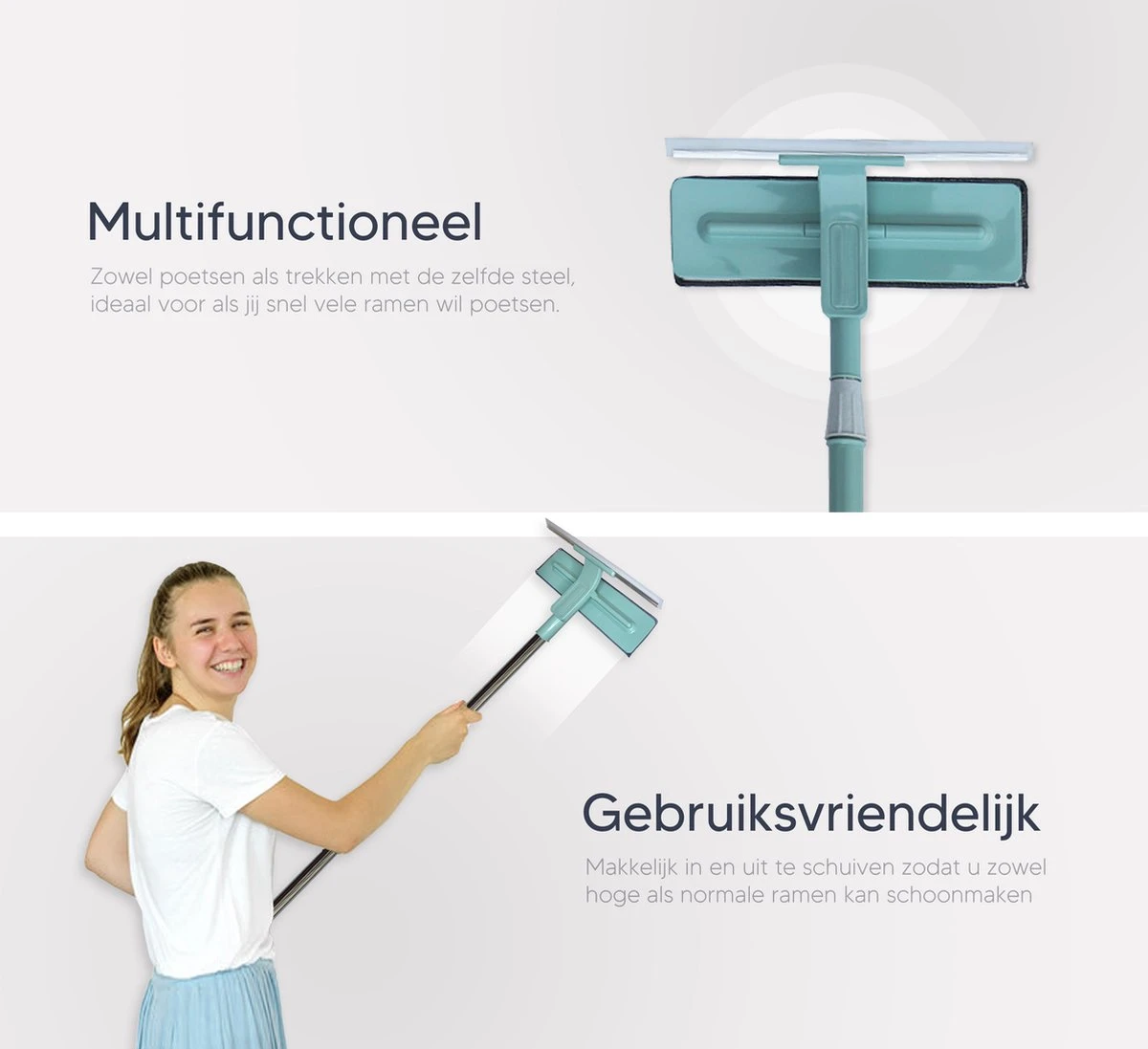 Johannes & Co Raamwisser Met Telescoopsteel 120cm Ruitenreiniger - Ramenwasser - Ramenwisser 6 Johannes & Co Raamwisser Met Telescoopsteel 120cm Ruitenreiniger - Ramenwasser - Ramenwisser - Afbeelding 4