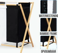 Strex Wasmand Met 3 Vakken 143L - Opklapbaar - Wassorteerder -Huishoudelijke Artikelen Winkel 1200x1108 2